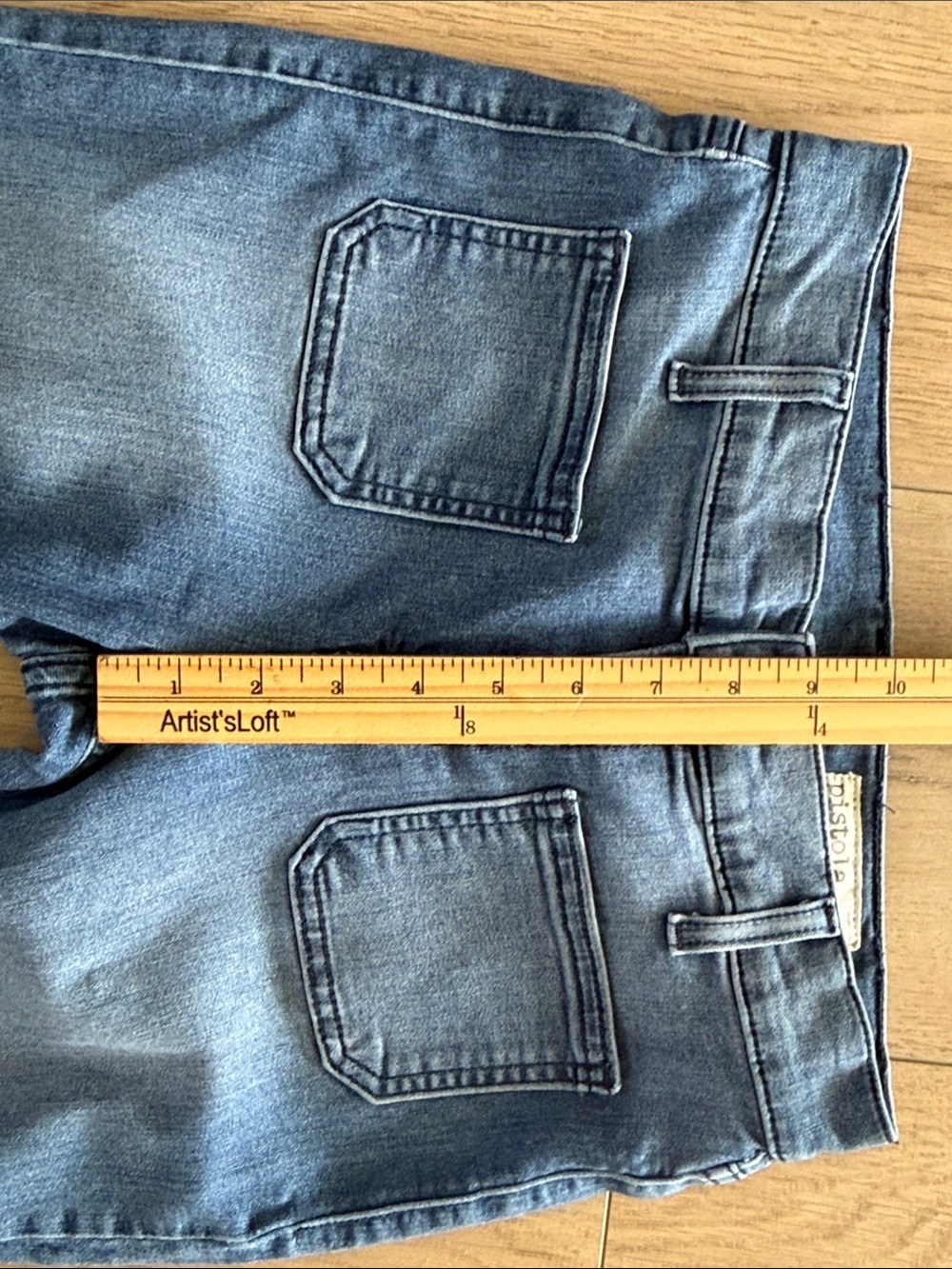 Pistola Women's Bootcut Patch Pocket Jeans Size 26 (2) Med Wash Stretch Mid Rise - Picture 8 of 9